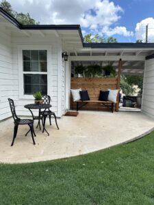 Outdoor seating area.